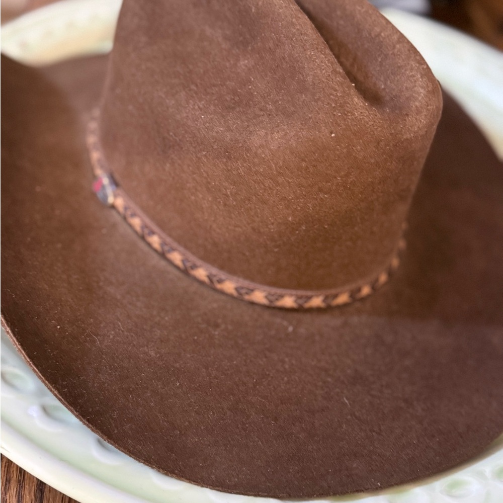 Justin Boots Chocolate Brown Cowboy Hat - Picture 6 of 9